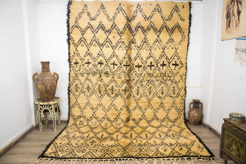 Berber carpet from Morocco Vintage Moroccan Rug 10x6ft 3.1x1.97cm Old Morocco Carpet Thin Moroccan Rug Berber Azilal Rug Area Rug Floor Rug Home Decor 1 1 Berber carpet from Morocco