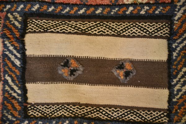 Authentic Moroccan Rug Vintage Rug Handmade Rug Beni Ourain Style Area Rug Berber Rug 7.7 Ft X 4.3 Ft 2.37 cm 1.47 cm