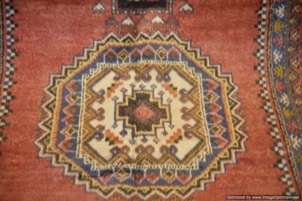 Authentic Moroccan Rug Vintage Rug Handmade Rug Beni Ourain Style Area Rug Berber Rug 7.7 Ft X 4.3 Ft 2.37 cm 1.47 cm