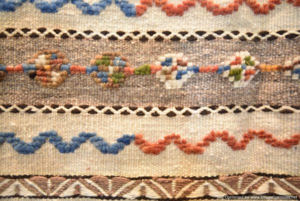 Authentic Moroccan Rug Vintage Rug Handmade Rug Beni Ourain Style Area Rug Berber Rug 7.7 Ft X 4.3 Ft 2.37 cm 1.47 cm