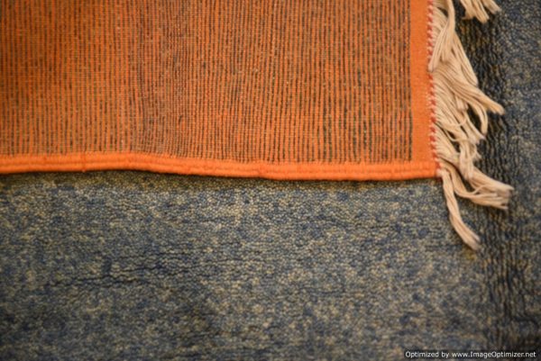 Authentic Moroccan Rug Vintage Rug Handmade Rug Beni Ourain Style Area Rug Berber Rug 7.7 Ft X 4.3 Ft 2.37 cm 1.47 cm