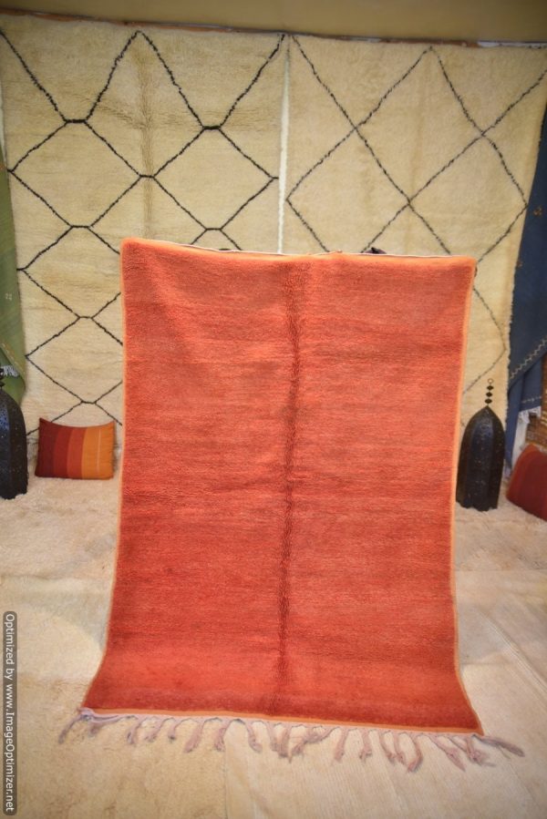 Authentic Moroccan Rug Vintage Rug Handmade Rug Beni Ourain Style Area Rug Berber Rug 7.7 Ft X 4.3 Ft 2.37 cm 1.47 cm