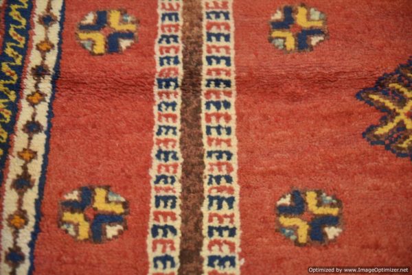 Authentic Moroccan Rug Vintage Rug Handmade Rug Beni Ourain Style Area Rug Berber Rug 7.7 Ft X 4.3 Ft 2.37 cm 1.47 cm