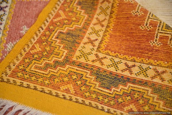 Authentic Moroccan Rug Vintage Rug Handmade Rug Beni Ourain Style Area Rug Berber Rug 7.7 Ft X 4.3 Ft 2.37 cm 1.47 cm