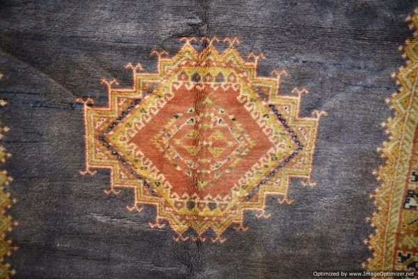 Authentic Moroccan Rug Vintage Rug Handmade Rug Beni Ourain Style Area Rug Berber Rug 7.7 Ft X 4.3 Ft 2.37 cm 1.47 cm