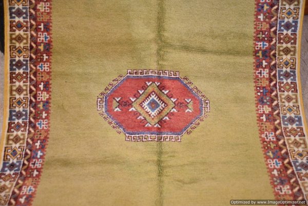 Authentic Moroccan Rug Vintage Rug Handmade Rug Beni Ourain Style Area Rug Berber Rug 7.7 Ft X 4.3 Ft 2.37 cm 1.47 cm