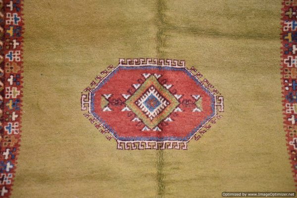 Authentic Moroccan Rug Vintage Rug Handmade Rug Beni Ourain Style Area Rug Berber Rug 7.7 Ft X 4.3 Ft 2.37 cm 1.47 cm