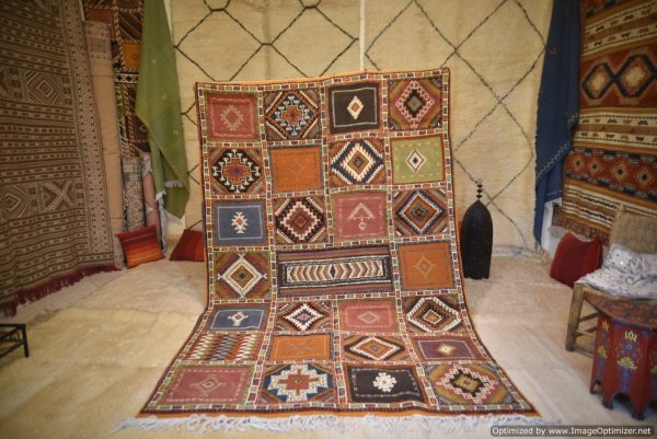 Vintage OLD 80s Moroccan Rug, 10x7ft (3.14x2.2cm) Marrakech oldest Rugs