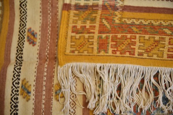 Authentic Moroccan Rug Vintage Rug Handmade Rug Beni Ourain Style Area Rug Berber Rug 8.1 ft X 5.3 ft