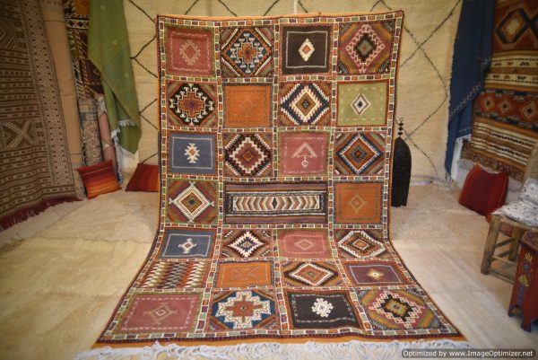 Vintage OLD 80s Moroccan Rug, 10x7ft (3.14x2.2cm) Marrakech oldest Rugs