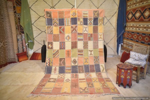 Vintage Moroccan Rug, 9x6ft (3.10x1.95cm) Handmade Moroccan Rug Carpet, Rainbow Morocco Rug, New Moroccan Rug, Turkish Handmade Rug