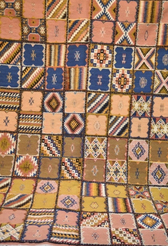 Vintage Moroccan Rug, 10x6ft (3.1x1.97cm) Old Morocco Carpet, Thin Moroccan Rug, Berber Azilal Rug, Area Rug, Floor Rug, Home Decor