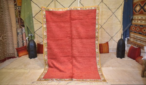 Authentic Moroccan Rug Vintage Rug Handmade Rug Beni Ourain Style Area Rug Berber Rug 7.7 Ft X 4.3 Ft 2.37 cm 1.47 cm