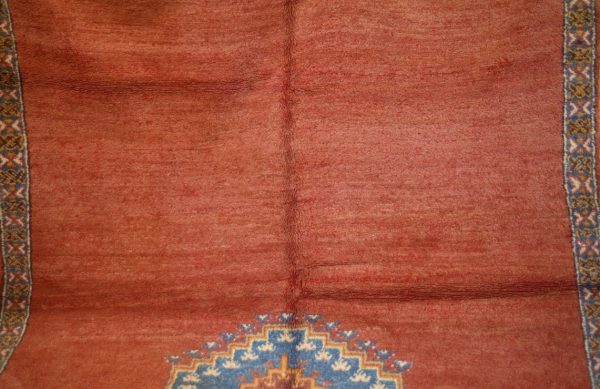 handwoven vintage moroccan Rug from 80s , 12x7ft (3.7x2.4m)