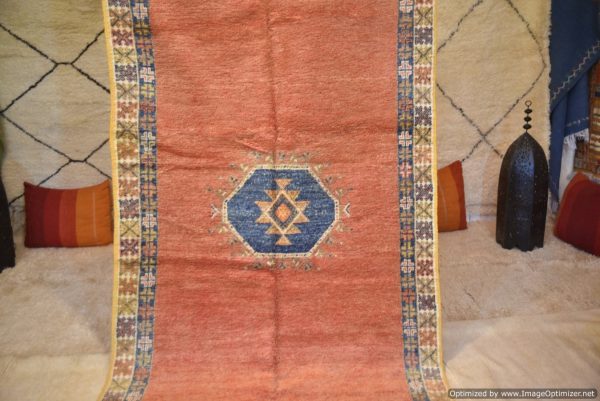 Authentic Moroccan Rug Vintage Rug Handmade Rug Beni Ourain Style Area Rug Berber Rug 7.7 Ft X 4.3 Ft 2.37 cm 1.47 cm
