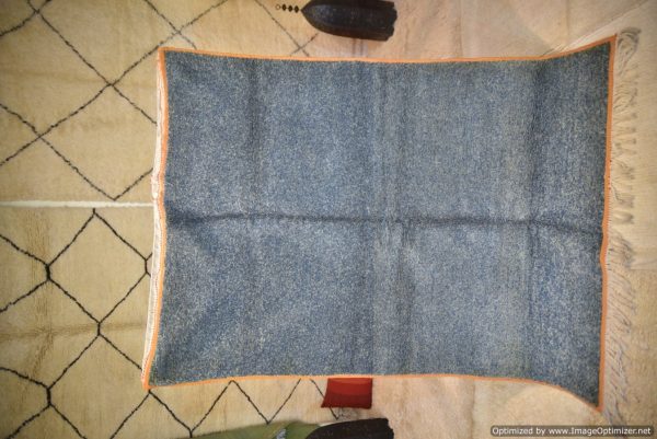 Authentic Moroccan Rug Vintage Rug Handmade Rug Beni Ourain Style Area Rug Berber Rug 7.7 Ft X 4.3 Ft 2.37 cm 1.47 cm