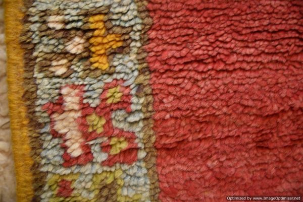 Authentic Moroccan Rug Vintage Rug Handmade Rug Beni Ourain Style Area Rug Berber Rug 7.7 Ft X 4.3 Ft 2.37 cm 1.47 cm