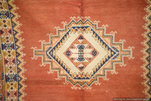 Authentic Moroccan Rug Vintage Rug Handmade Rug Beni Ourain Style Area Rug Berber Rug 7.7 Ft X 4.3 Ft 2.37 cm 1.47 cm