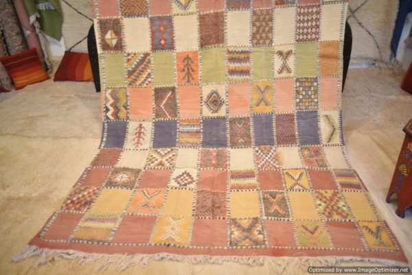 Vintage Moroccan Rug, 9x6ft (3.10x1.95cm) Handmade Moroccan Rug Carpet, Rainbow Morocco Rug, New Moroccan Rug, Turkish Handmade Rug