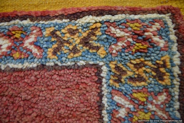 handwoven vintage moroccan Rug from 80s , 12x7ft (3.7x2.4m)