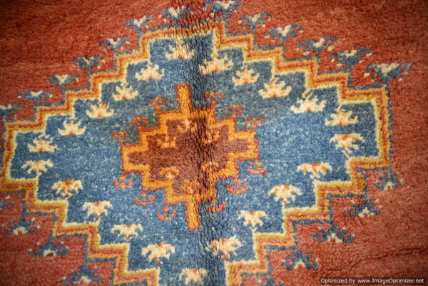handwoven vintage moroccan Rug from 80s , 12x7ft (3.7x2.4m)