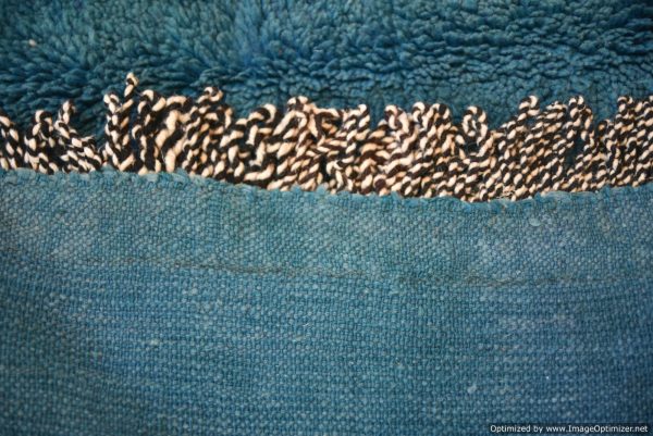 BLUE RUG - Simple Area Rug - Hand Woven Rug - Morrocan Wool Carpet - Room Floor Covering - Natural Wool Rug