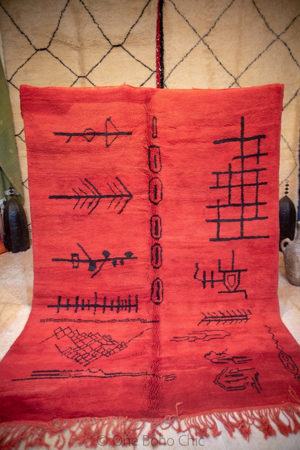 VINTAGE MRIRT RUG - Large Berber Rug - Antique Berber Rug - Handwoven Carpet - Natural Wool Rug - Berber Floor Carpet very Rare Beni Mrirt