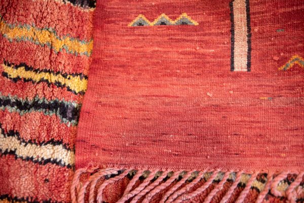 Polonaise MOROCCAN VINTAGE RUG -handmade Carpet- Beni Mrirt extra rare and high density Rug - Caucasian Rug