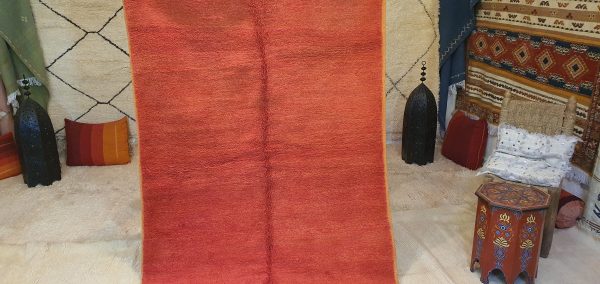 Authentic Moroccan Rug Vintage Rug Handmade Rug Beni Ourain Style Area Rug Berber Rug 7.7 Ft X 4.3 Ft 2.37 cm 1.47 cm