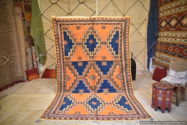 Vintage Moroccan Rug, 9x6ft (3.07x2.08cm) Contemporary Rug, Tribal Carpet, Antique Rug, Living Room Decor, Dotted Rug, Dining Room Decor Art