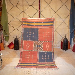 ANTIQUE BERBER RUG - Vintage Area Rug - Multi Colored Rug - Taznakht Area Rug - Traditional Carpet - Soft Wool Rug