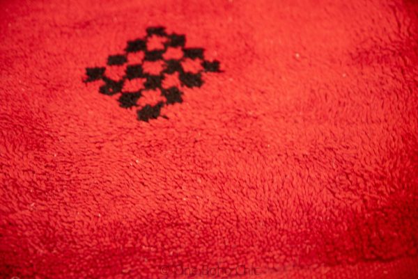 RED WOOL RUG - Antique Mrirt Rug - Vintage Floor Carpet - Red Moroccan Rug - Living Room Gift - Organic Wool Rug
