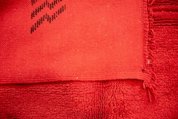 RED WOOL RUG - Antique Mrirt Rug - Vintage Floor Carpet - Red Moroccan Rug - Living Room Gift - Organic Wool Rug