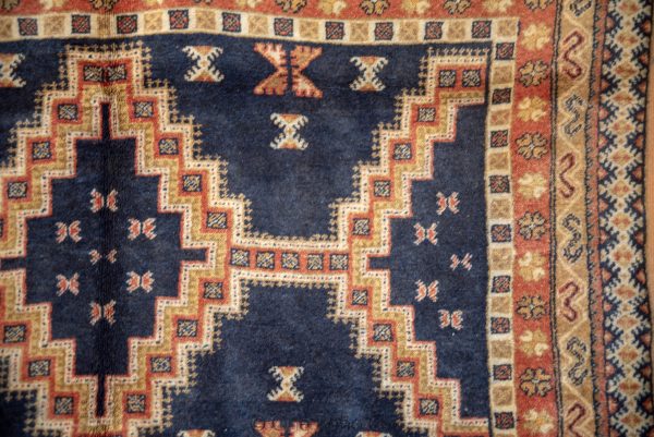 Vintage Erased Textures Moroccan Rug