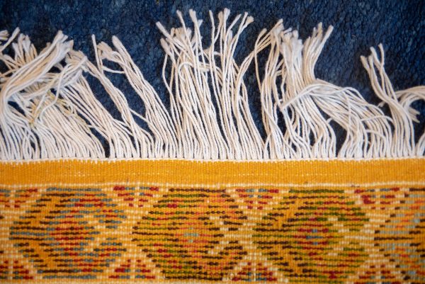 Vintage 80s Taznakht Moroccan Rug , Handmade Moroccan Rug, Handwoven Wool Rug, Tribal Bohemian Area Rug with distressed Moroccan pattern