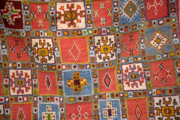 VINTAGE MOROCCAN RUG - Colorful Wool Rug - Moroccan Wool Carpet - Taznakht Area Rug - Boho Berber Rug - Soft Wool Rug