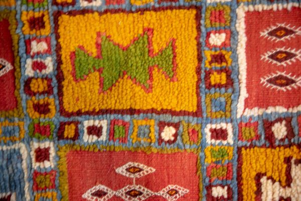 VINTAGE MOROCCAN RUG - Colorful Wool Rug - Moroccan Wool Carpet - Taznakht Area Rug - Boho Berber Rug - Soft Wool Rug