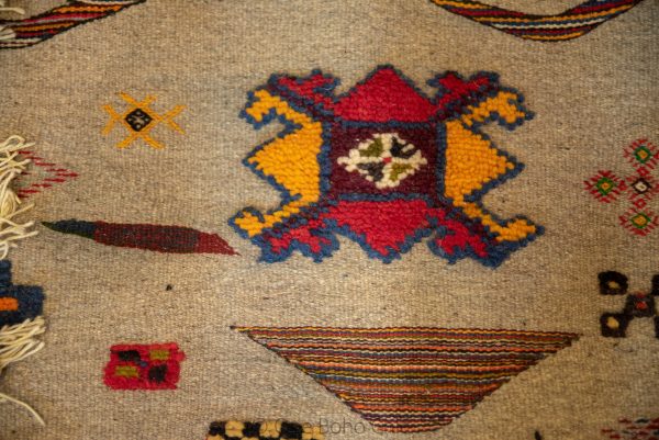 Authentic Moroccan Rug Vintage Rug Handmade Rug Beni Ourain Style Area Rug Berber Rug 5.4 Ft X 8.5 Ft 2.62cm 1.67cm
