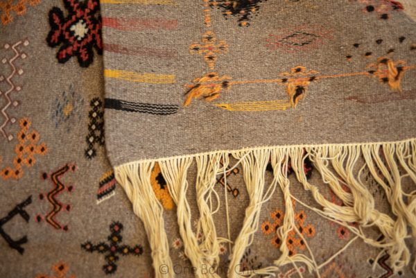 Authentic Moroccan Rug Vintage Rug Handmade Rug Beni Ourain Style Area Rug Berber Rug 8.5 ft X 5.1f