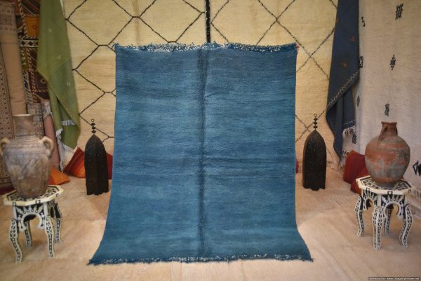blue MRIRT moroccan rug,berber design carpet, handmade area rug,authentic wool carpet,handmade moroccan rug,vintage berber rug