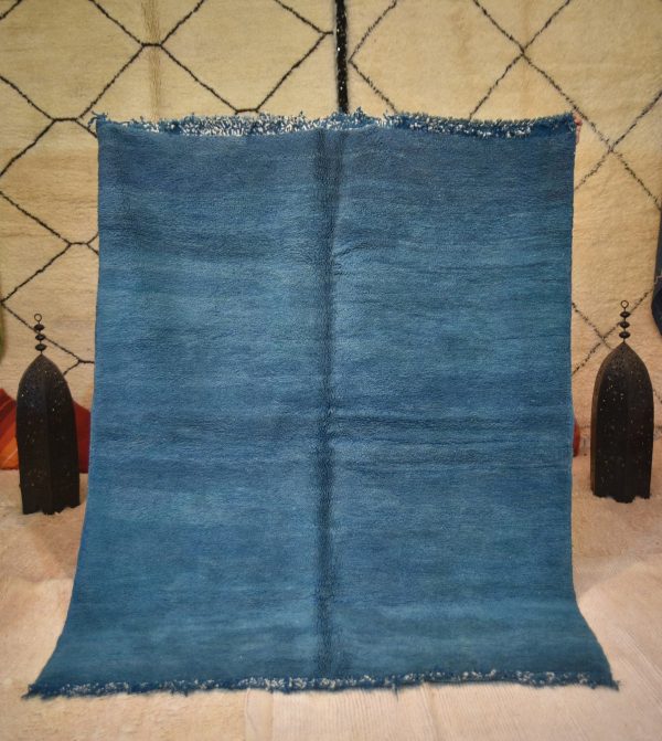 blue MRIRT moroccan rug,berber design carpet, handmade area rug,authentic wool carpet,handmade moroccan rug,vintage berber rug