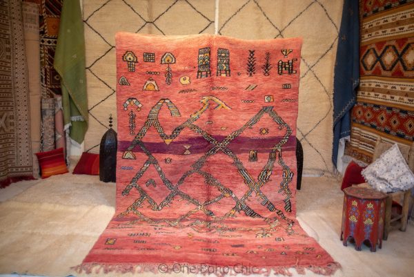 Authentic Moroccan Rug Vintage Rug Handmade | Caucasian Rug