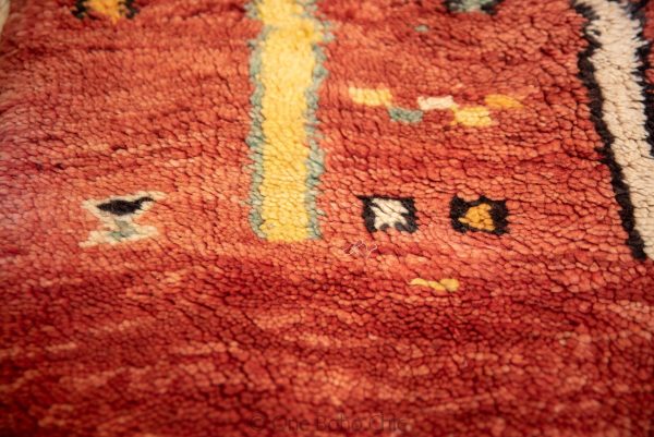 Polonaise MOROCCAN VINTAGE RUG -handmade Carpet- Beni Mrirt extra rare and high density Rug - Caucasian Rug