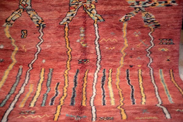 Polonaise MOROCCAN VINTAGE RUG -handmade Carpet- Beni Mrirt extra rare and high density Rug - Caucasian Rug