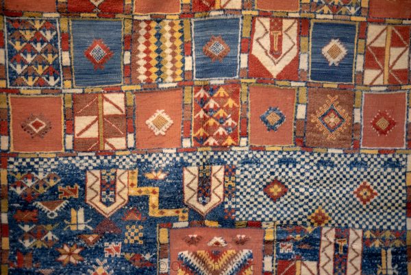 Vintage Polonaise Moroccan Rug , Handmade Moroccan Berber Rug, Handwoven Wool Rug, Tribal Bohemian Area Rug with distressed Moroccan pattern