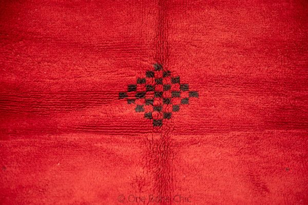 RED WOOL RUG - Antique Mrirt Rug - Vintage Floor Carpet - Red Moroccan Rug - Living Room Gift - Organic Wool Rug