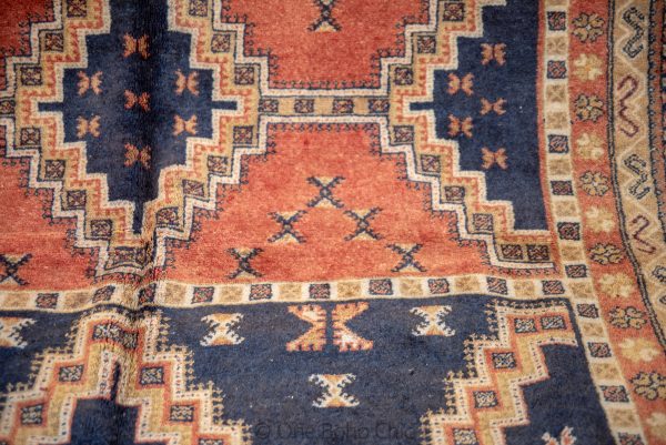 Vintage Erased Textures Moroccan Rug