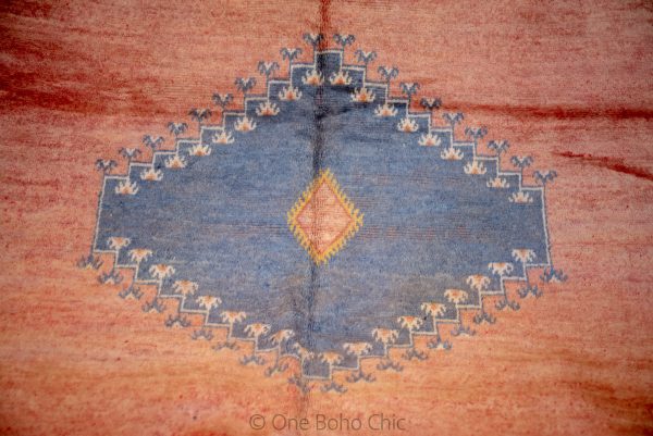 Vintage Taznakht Moroccan Rug from 1980, FADED Handmade Moroccan Berber Rug