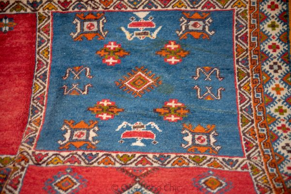 TAZNAKHT vintage moroccan rug - Antique Wool Carpet - Hand Woven Rug - Natural Wool Carpet - Geometric Wool Rug