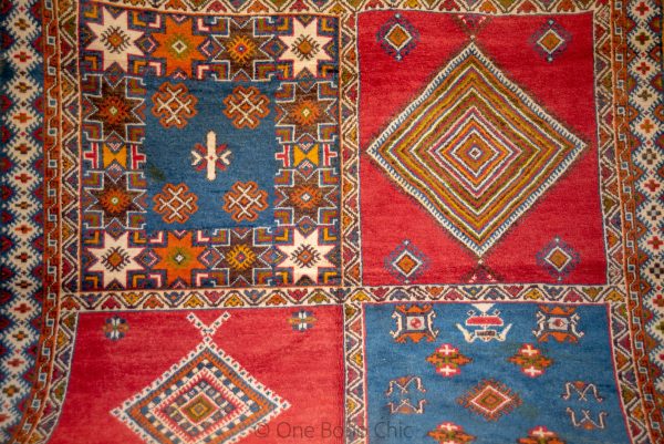 TAZNAKHT AREA RUG - Antique Wool Carpet - Hand Woven Rug - Natural Wool Carpet - Geometric Wool Rug - Multi Coloured Rug, Handmade Arts